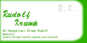 rudolf krump business card